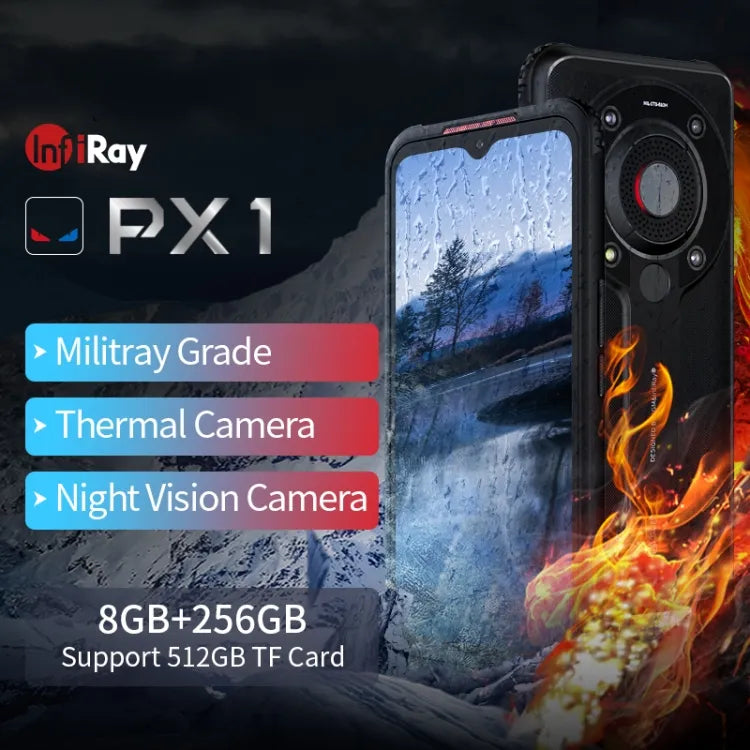 InfiRay PX1 5G Rugged Phone Night Vision Thermal Imaging Camera - Batumlojistik